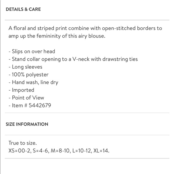 Lucky Brand Mixed Print Top - Picture 12 of 12